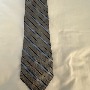 Classic Black and Blue Striped Men's Tie